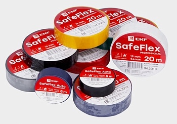Фото Изолента 19мм*20м желтая SafeFlex EKF  от магазина ЭТК Электрик